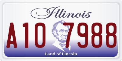 IL license plate A107988