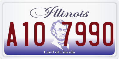 IL license plate A107990