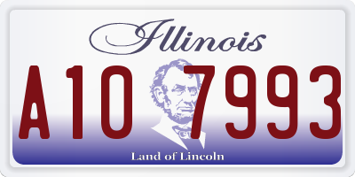 IL license plate A107993