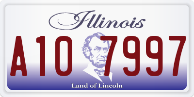 IL license plate A107997