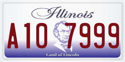 IL license plate A107999