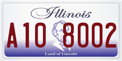 IL license plate A108002