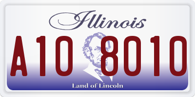 IL license plate A108010