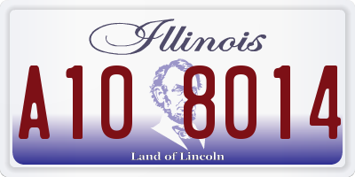 IL license plate A108014