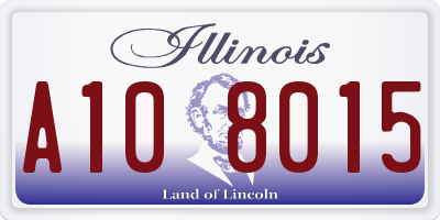 IL license plate A108015
