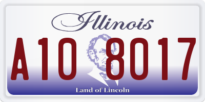 IL license plate A108017