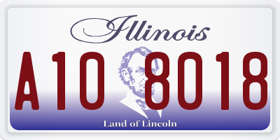 IL license plate A108018