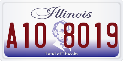 IL license plate A108019