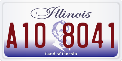 IL license plate A108041