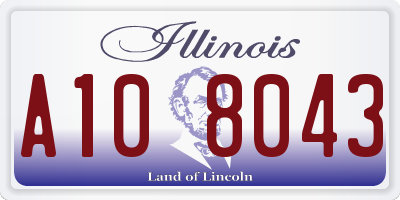 IL license plate A108043