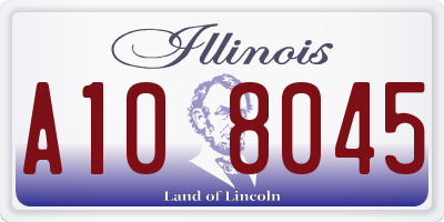 IL license plate A108045