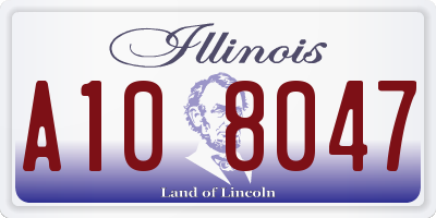 IL license plate A108047