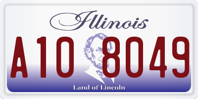 IL license plate A108049