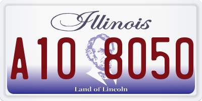 IL license plate A108050
