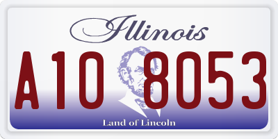 IL license plate A108053