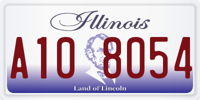 IL license plate A108054