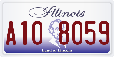 IL license plate A108059