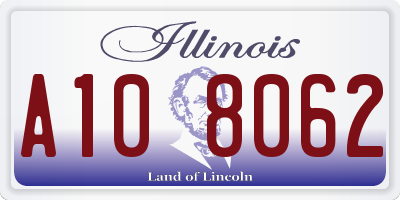 IL license plate A108062