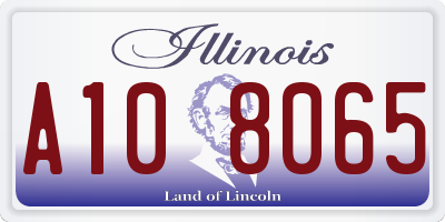 IL license plate A108065
