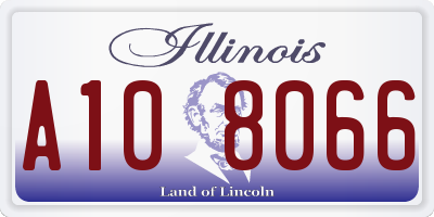 IL license plate A108066