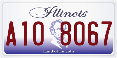 IL license plate A108067