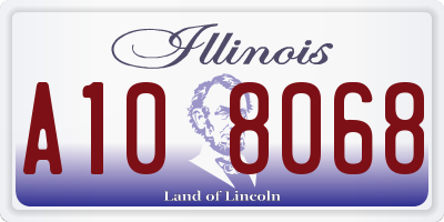 IL license plate A108068