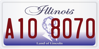 IL license plate A108070