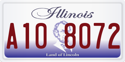 IL license plate A108072