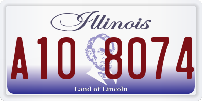 IL license plate A108074