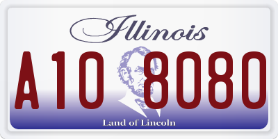 IL license plate A108080