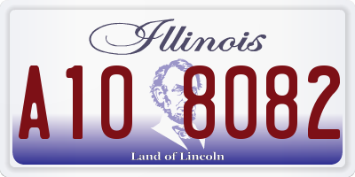 IL license plate A108082