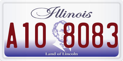 IL license plate A108083