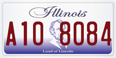 IL license plate A108084