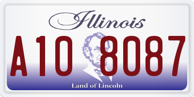 IL license plate A108087
