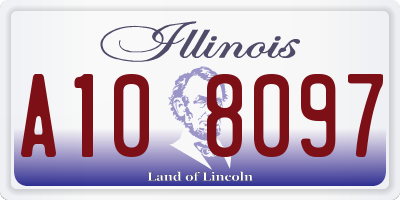 IL license plate A108097