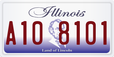 IL license plate A108101