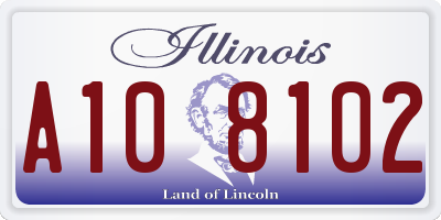IL license plate A108102