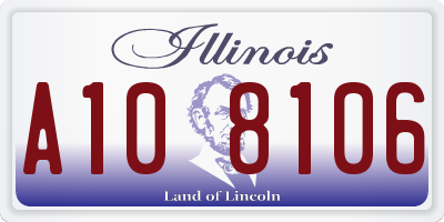 IL license plate A108106