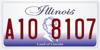 IL license plate A108107