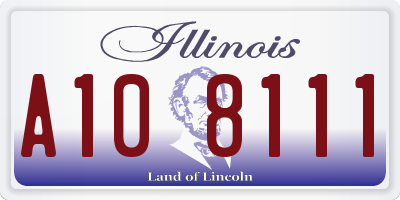 IL license plate A108111