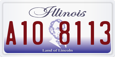 IL license plate A108113
