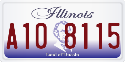 IL license plate A108115