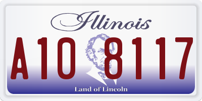 IL license plate A108117