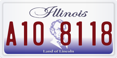 IL license plate A108118