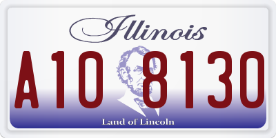 IL license plate A108130