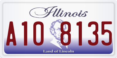 IL license plate A108135