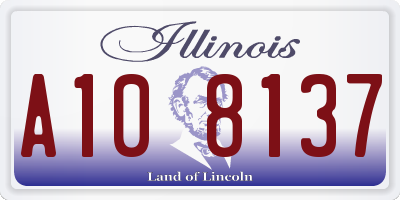 IL license plate A108137
