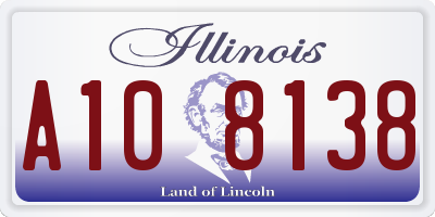 IL license plate A108138