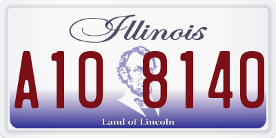IL license plate A108140