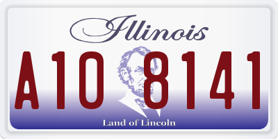IL license plate A108141